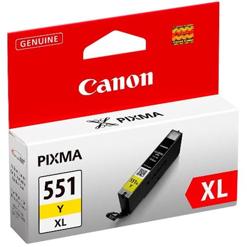 CANON CLI-551XL Y CARTUCCIA GIALLO PER PIXMA IP7250-MG5450-MG6350 (6446B001)