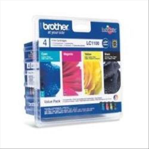 BROTHER LC1100VALBP PACK CARTUCCE NERO+CIANO+MAGENTA+GIALLO PER STAMPANTI BROTHE