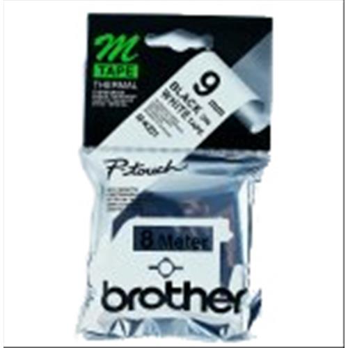 BROTHER MK221BZ NASTRO BIANCO STAMPA NERO 9MM X 8MT