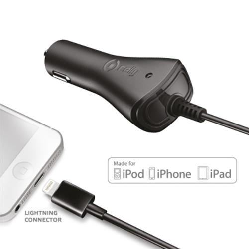 CELLY CCIP5 CARICABATTERIE DA AUTO PER IPHONE 5/S/C IPOD CONNETTORE LIGHTNING CO
