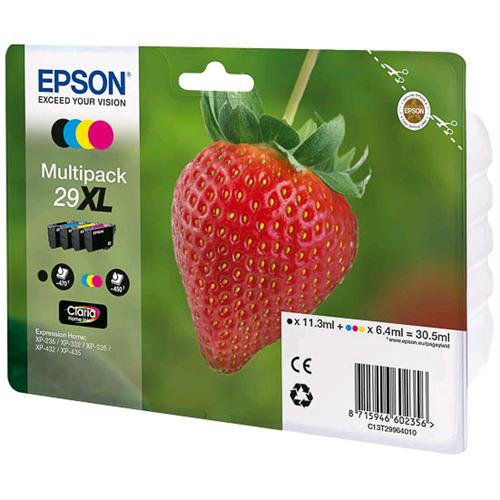 EPSON MULTIPACK 29 XL CONFEZIONE 4 CARTUCCE MULTICOLOR NERO+CIANO+GIALLO+MAGENTA