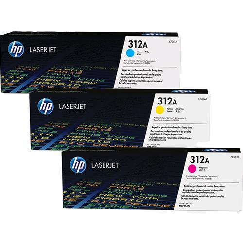 HP 312A PACK TONER CIANO + GIALLO + MAGENTA PER STAMPANTI LASER HP