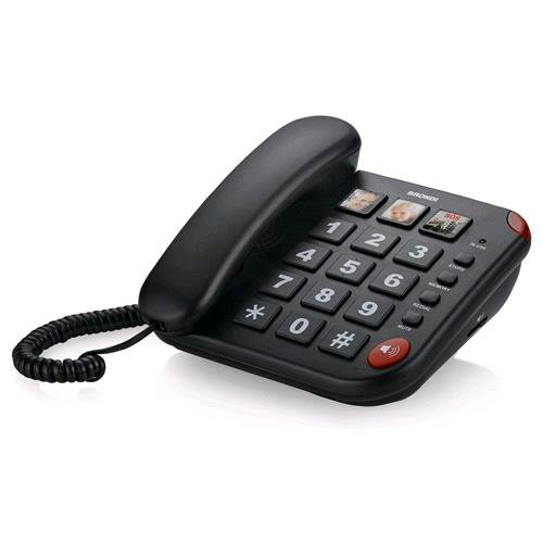BRONDI BRAVO TELEFONO DA TAVOLO TASTI GRANDI VIVAVOCE TASTO SOS 3 MEMORIE DEDICA
