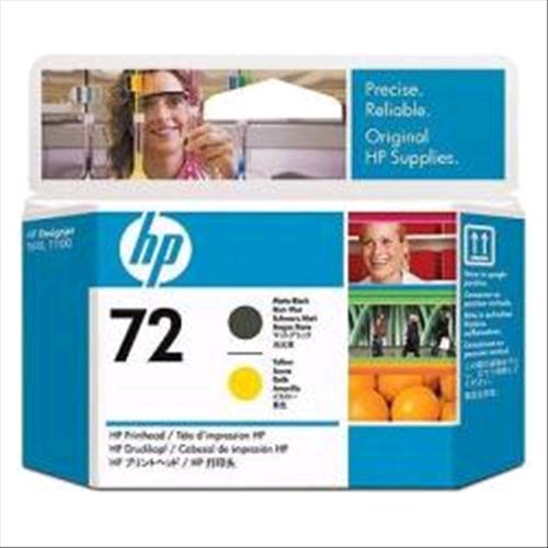 HP 72 TESTINA MULTICOLORE GIALLO + NERO OPACO