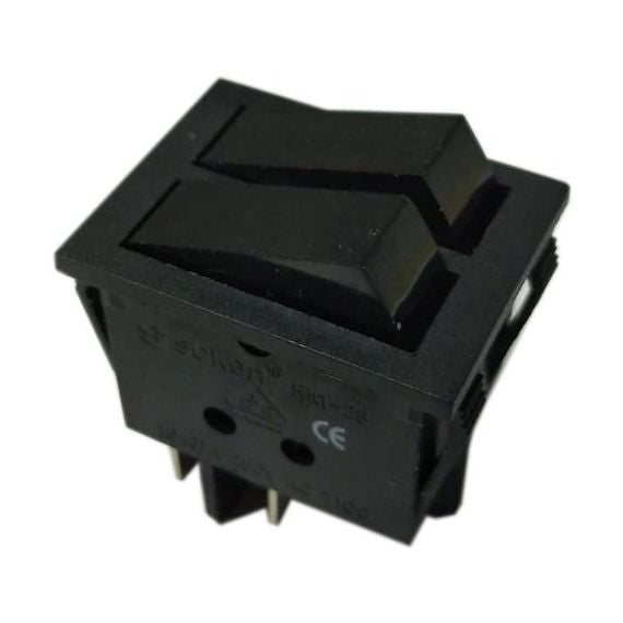 Doppio interruttore a bilanciere nero