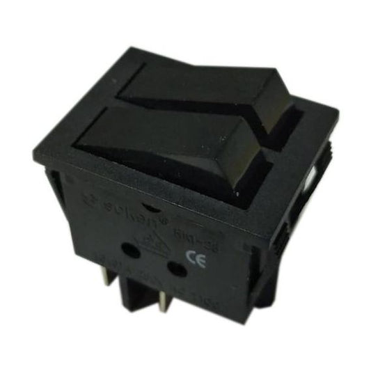 Doppio interruttore a bilanciere nero