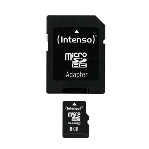 INTENSO 3413460 SCHEDA MICRO SD HC 8GB CLASSE 10 CON ADATTATORE SD