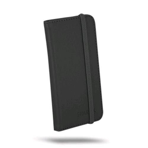 ATLANTIS FLIP COVER UNIVERSALE PER SMARTPHONE 4" IN PELLE COLORE NERO