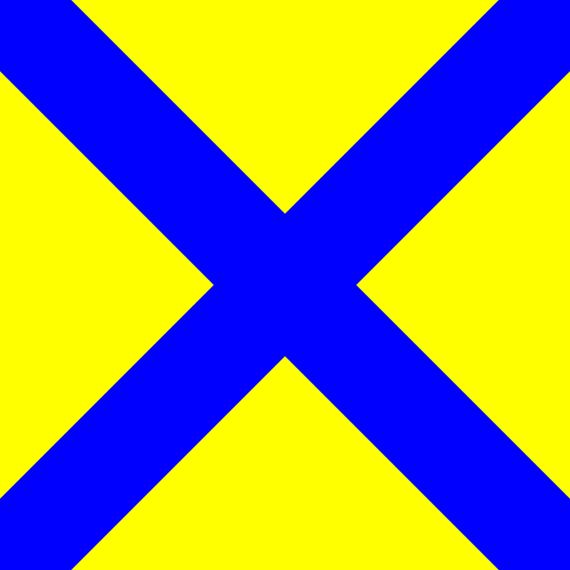 Bandiera numerica segnalazione nautica "5" 150x180cm