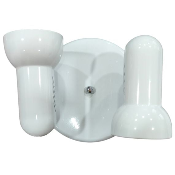 Lampada applique da parete 2xE27 in metallo bianco
