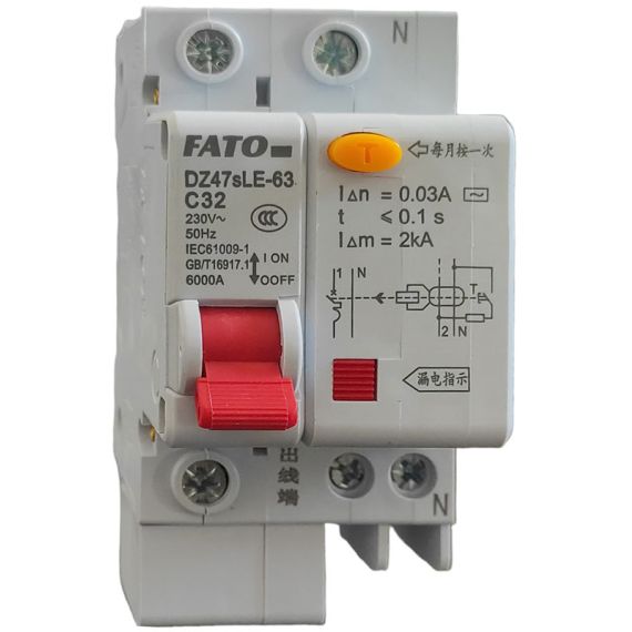 Interruttore magnetotermico differenziale 32A 30mA 1P+N