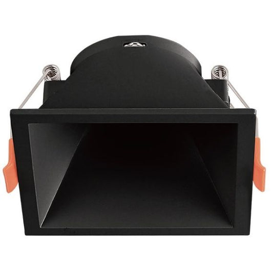 Supporto quadrato per faretto GU10 da incasso 83x83mm nero