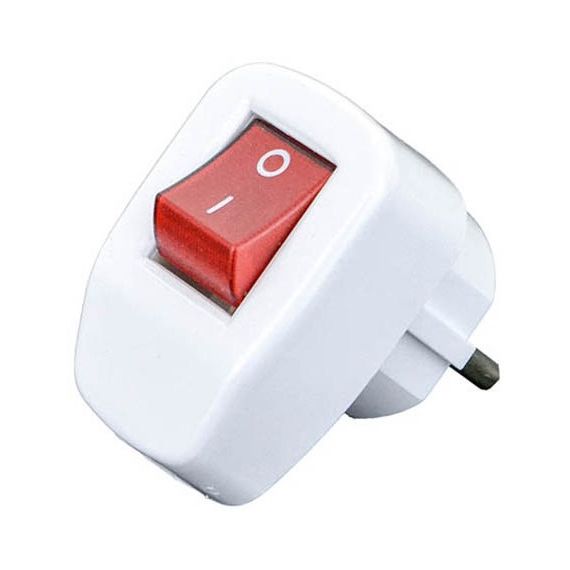 Spina schuko bianca con interruttore 16A 250V Vito