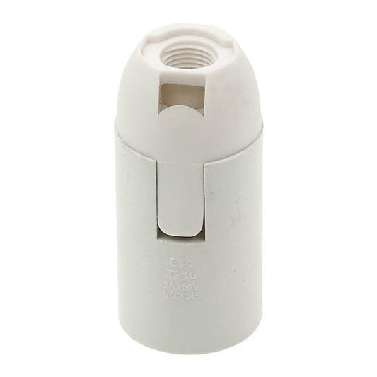 Portalampada E14 bianco in plastica  Vito