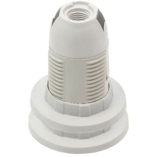 Portalampada E14 bianco in plastica con 2 anelli Vito