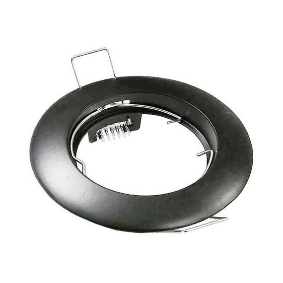 Supporto per faretto GU10  da incasso Φ80mm nero