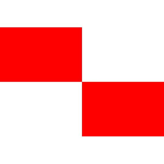 Bandiera nautica di segnalazione "U" Uniform 150x180cm