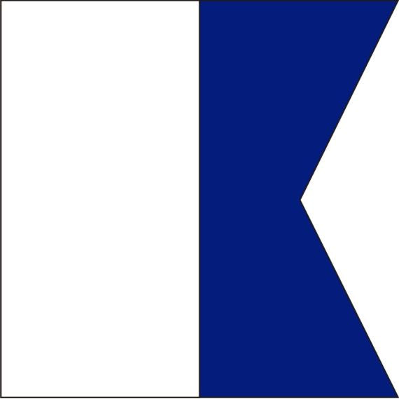 Bandiera nautica di segnalazione "A" Alfa 150x180cm