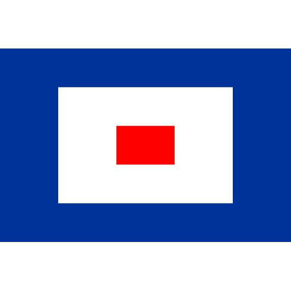 Bandiera nautica di segnalazione "W" Whiskey 150x180cm