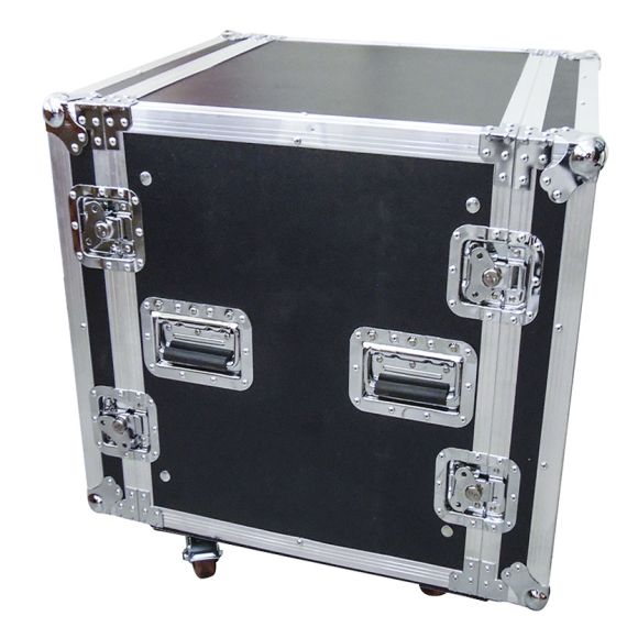 FLIGHT CASE 12U RACK 19" con ruote e doppio coperchio