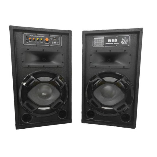 Coppia casse acustiche amplificate da 12" con Bluetooth 250W max
