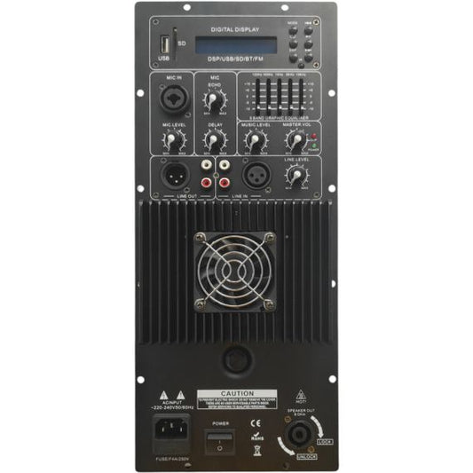 Modulo amplificatore 250W per casse acustiche con Bluetooth/Radio FM ed effetti DSP