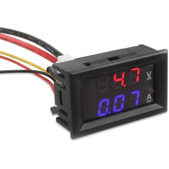 Amperometro Voltmetro Digitale DC 0-100V 10A con 2 display