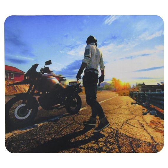 Tappetino Mouse 29x25cm PlayerUnknown's Battlegrounds Personaggio con motocicletta