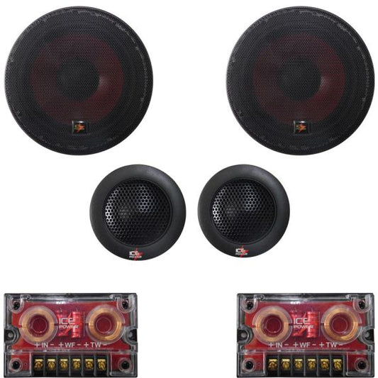 Kit Car audio sistema a 2 vie tweeter/woofer/filtri  450W