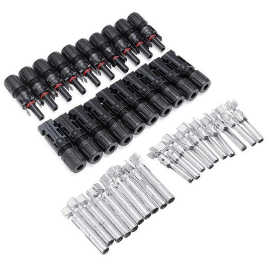 Connettore maschio/femmina MC4 30A 1000V 2.5/4/6mm per pannello fotovoltaico 20 pezzi