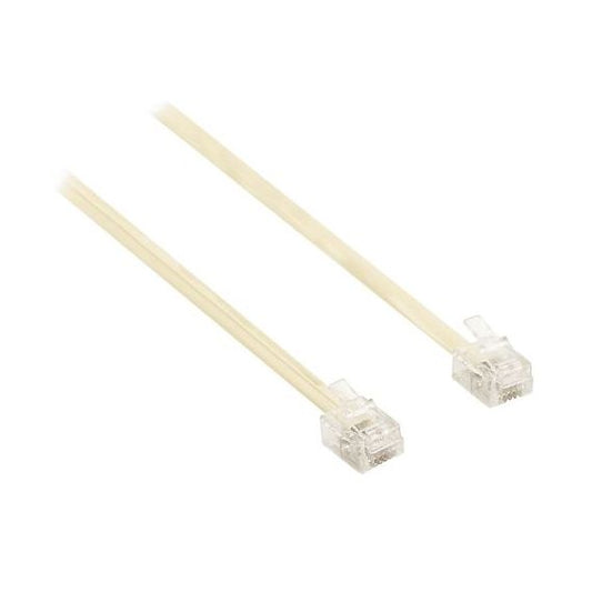 Cavo RJ11 Piatto Avorio 5m Valueline