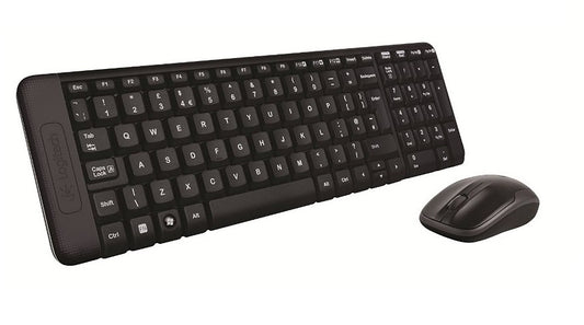 KIT MK220 TASTIERA + MOUSE WIRELESS NERA (920-003721)