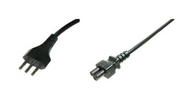 CAVO ALIMENTATORE TRIPOLARE SPINA ITA 10A 1MT (LKC510)