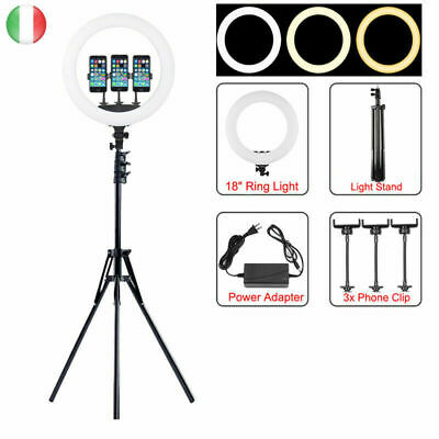 ANELLO DA ILLUMINAZIONE RING FILL LIGHT 18" LED CON CAVALLETTO INCLUSO (Q-1800+Q