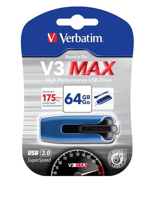 PEN DRIVE V3 MAX STORE'N'GO 64GB USB3.0 (49807) BLU