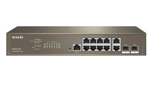 SWITCH RETE 10 PORTE TEG5312F GESTITO L3 GIGABIT ETHERNET (10/100/1000) E 2 PORT