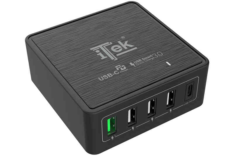 CARICABATTERIE DA TAVOLO CON 5 PORTE USB - 60W (ITSCT4UC60)