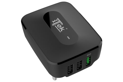 CARICABATTERIE DA MURO CON 3 PORTE USB - 25W (ITSCW3U25)