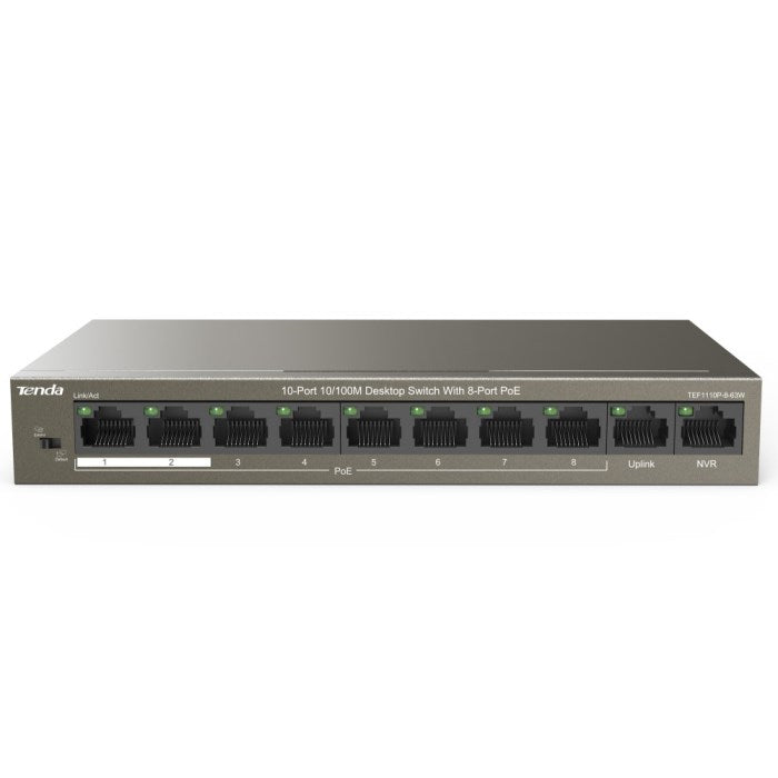 SWITCH RETE 8 PORTE 10/100 - POE (TEF1110P-8-63W)