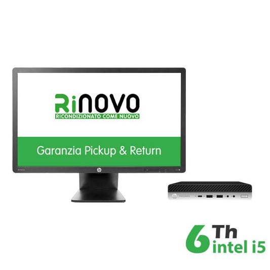 BUNDLE PC MINI HP 600-800 G3 INTEL CORE I5-6GEN. + MONITOR HP 23" RNZ23I (RNBUND