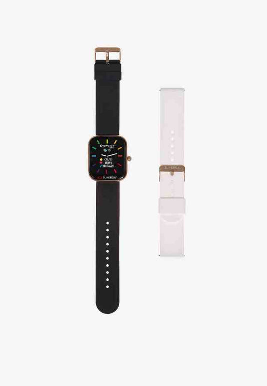 SMARTWATCH SWT-STC003 GOLD DORATO + CINTURINO UNIKO SILICONE NERO O BIANCO