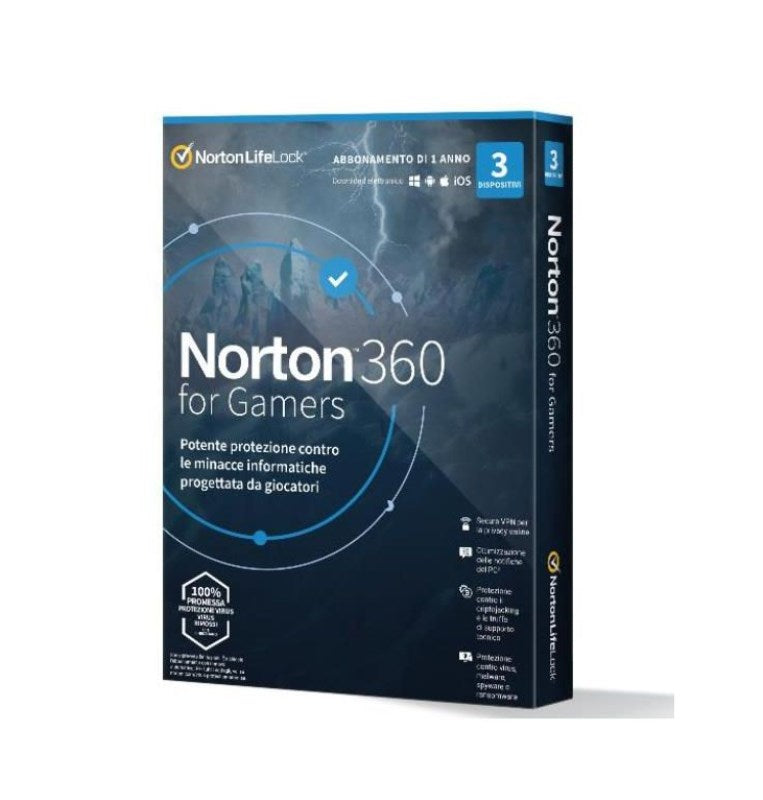 SOFTWARE ANTIVIRUS INTERNET SECURITY BOX 360 FOR GAMERS - 3 DISPOSITIVI 50GB (21