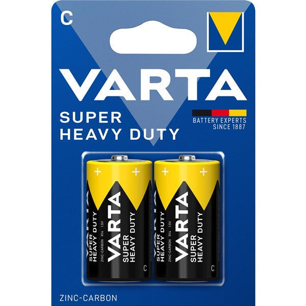 BATTERIE ZINCO SUPER HEAVY DUTY MEZZA TORCIA R14 C 1.5V 2PZ