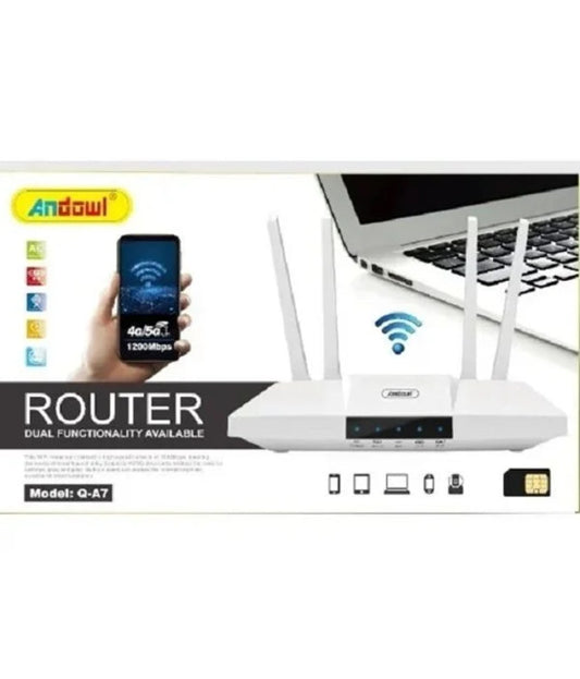 ROUTER WIRELESS 4G Q-A7 SIM+WAN (DOPPIA FUNZIONE)