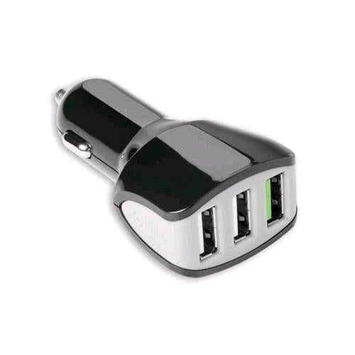 CELLY TURBO CAR CHARGHER TRIAL CARICABATTERIE DA AUTO 3 PORTE USB 4.4 A COLORE N