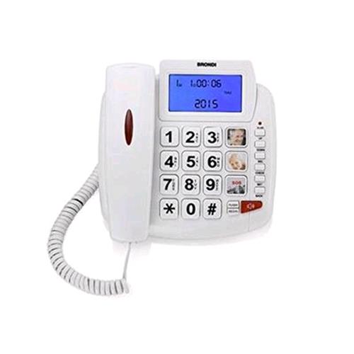 BRONDI BRAVO 90 LCD TELEFONO DA TAVOLO ID CHIAMANTE COLORE BIANCO