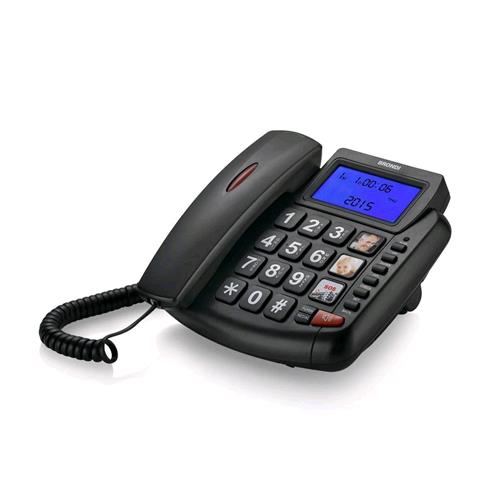 BRONDI BRAVO 90 LCD TELEFONO DA TAVOLO ID CHIAMANTE COLORE NERO