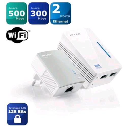 TP-LINK TL-WPA4220KIT POWERLINE STARTER KIT AV500 WIRELESS N300MBS CON 2 PORTE E