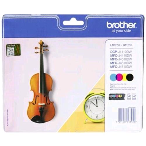 BROTHER MULTIPACK LC-127XLVALBP - CARTUCCIA INK NERO + GIALLO + MAGENTA + CIANO