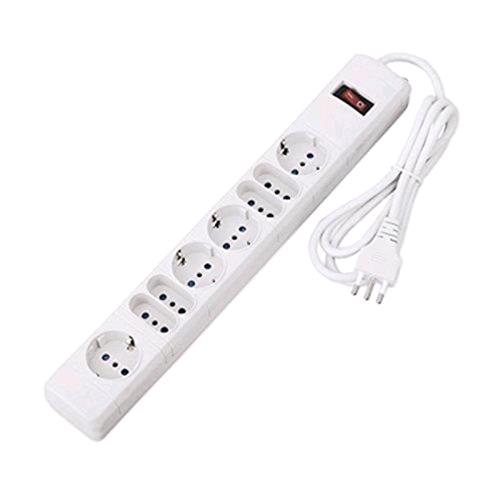 TECHMADE SL203080 MULTIPRESA 8 POSTI 4 PRESE 10A +T / 4 PRESE 10A SCHUKO